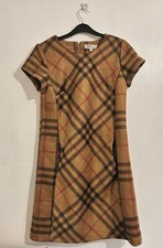 Jus D' Orange Mustard And Brown Checkered Faux Leather Dress Womens Size Medium 