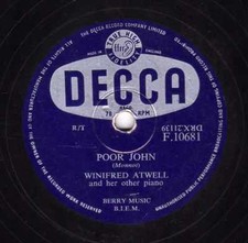 UK #1 WINIFRED ATWELL 78  POOR
