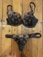 Masquerade Lingerie Grey / Dusky Pink Bra 30F