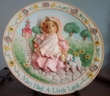 Cherished Teddies Mary Had A Little Lamb - Nursery Rhyme Plate 1994 - 128902