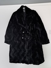 NWOT.....WOMENS LONG  BLACK FAUX FUR  WINTER COAT ... SIZE 20...FROM PAPAYA
