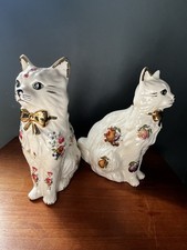 Vintage Style Ceramic Cat Pair