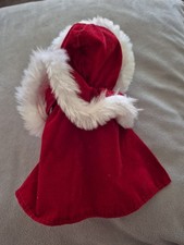 Vintage Barbie Red Hooded Cape with White Fur Trim – Christmas Cloak 1970s/80s