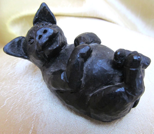 Real coal laughing pig - coal,