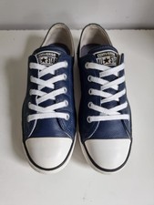 CONVERSE CHUCK TAYLOR ALL STAR DAINTY UK 5 EU 38 WOMENS NAVY LEATHER TRAINERS 