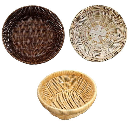 Round woven wicker - wicker, bread