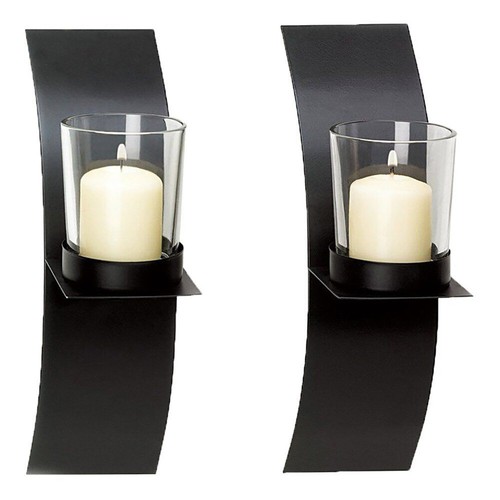 2pc wall mounted candle - candle, tea