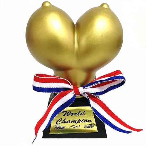 Boobs trophy prize hen party - trophy,