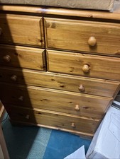 Gorgeous Vintage Original Ducal Solid Pine Chest Of 7 Drawers