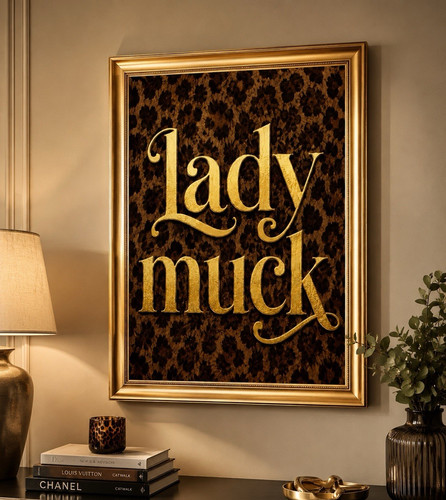 Lady muck print animal - muck,