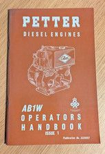 Vintage Petter AB1W Operators