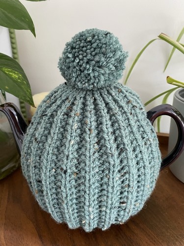 Hand knitted tea cosy - knitted, a