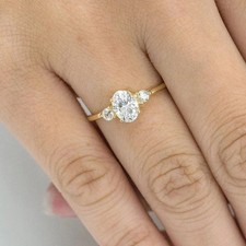 Oval Cut 2.25Ct Three Stone