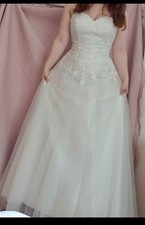 Victoria Kay White Lace And Tulle Wedding Dress