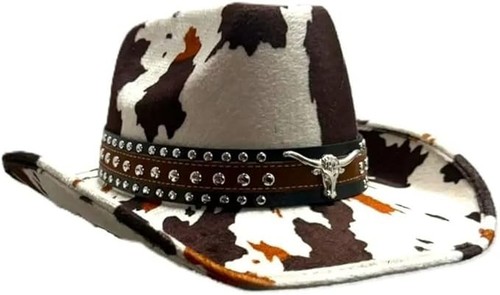 Cow print felt - cow, hat
