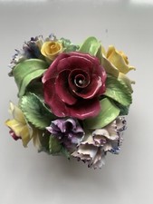 Vintage Radnor Bone China Rose Flower Posy Bouquet in Bowl Basket