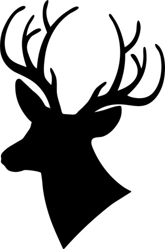 Christmas stag vinyl decal - stag,