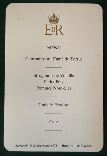 Antique royal menu french - royal,
