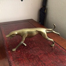 Vintage Brass Running Greyhound Whippet Lurcher Dog Figure Figurine Ornament