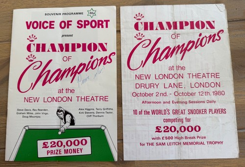 Signed 1980 champion - signed, of