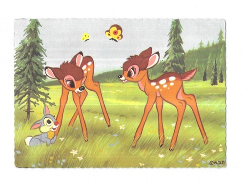 Rare postcard bambi walt - postcard,