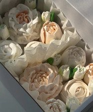Edible flower wedding cake - wedding,