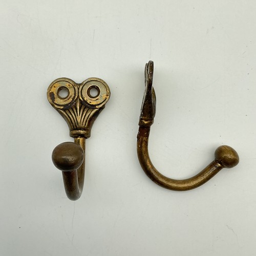 Pair victorian brass - pair,