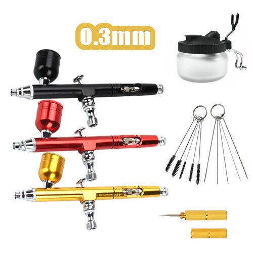 3mm dual action airbrush - 0.3mm, kit
