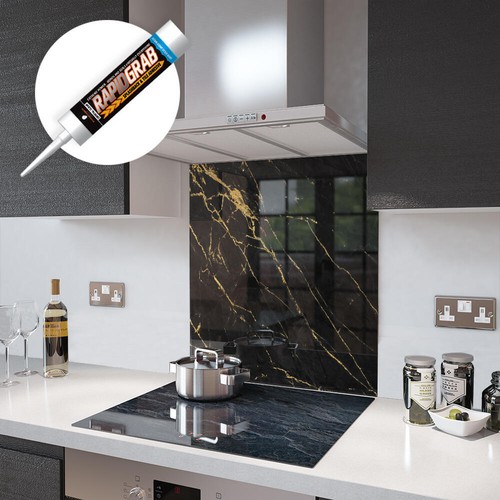 Glass splashbacks black - glass,