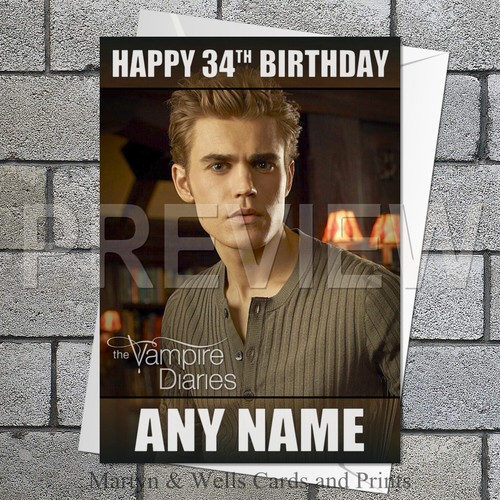Vampire diaries birthday - vampire, card