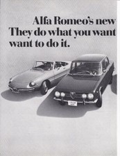 Rare 1969 Alfa Romeo 1750 Veloce 2 pg Ad