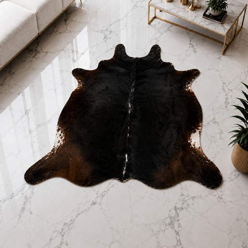 Genuine natural cowhide rug - natural,