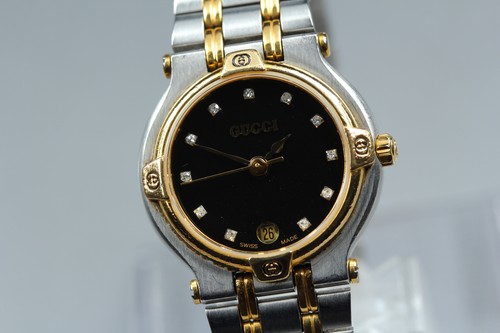 Vintage gucci 9000l black dial - gucci,