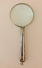 Antique Silver Reading Magnifying Glass with Hanging Ring. Full Hallmarks.