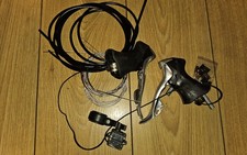 Shimano Dura Ace ST-7700 9 Speed Double STI Levers With A New Cable Set 