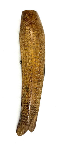 Antique wooden fish - wooden,
