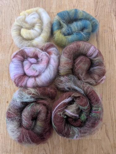 Rolags for spinning 60g - for, mixed