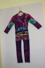 Girls One piece Party/Halloween trowser suit. Matching Lilac wig. Size 140