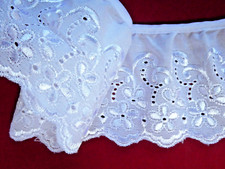White Satin Embroidered