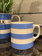 Rare TG Green Blue & White Cornishware 1Pnt Dreadnought JUG old church Backstamp