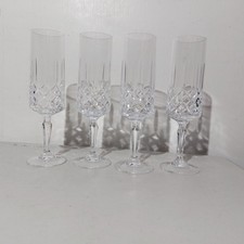 Set Of 4 - Crystal Champagne Flute Glass  Glasses Vintage. #2