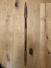 Hand-Carved Wooden Tribal Decorative Spear / Double-Ended Carving