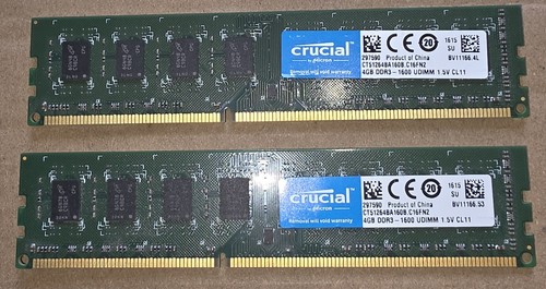8gb 2x4gb crucial ddr3 - crucial, memory