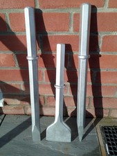 3pc 32mm Hex Breaker Chisel Set Hydraulic Concrete  JCB Beaver HM25 HM29 1" 1/4