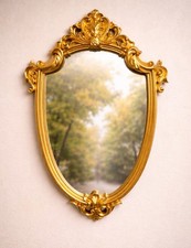 Large ornate gold gilt wall - gilt,