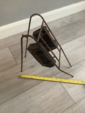 Very rare 1910-30 ? bike  rack with  tool pouch saddle bag each side to restore