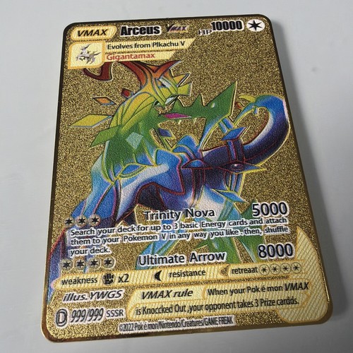 Rainbow arceus vmax gold - arceus, metal
