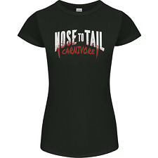 Nose to Tail Carnivore Meat Eater BBQ Womens Petite Cut T-Shirt