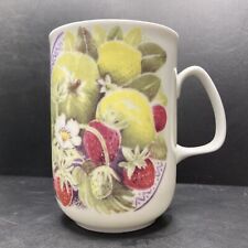 Vintage Rose of England Strawberries Lemons & Apple bone china Mug Made in U.K. 