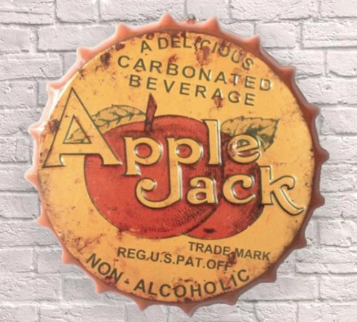 Metal bottle top sign apple - bottle,